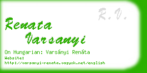 renata varsanyi business card